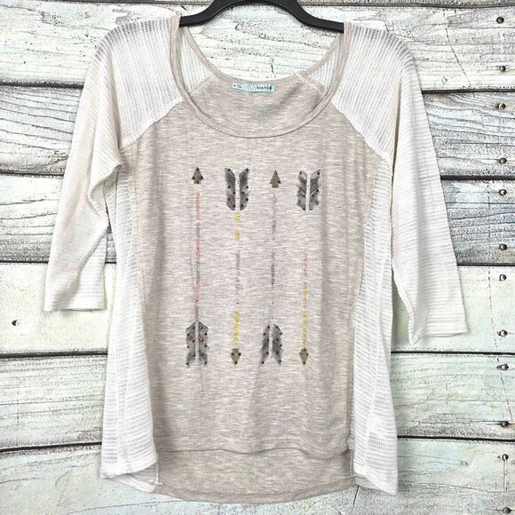 Maurices Tops - Maurices Arrow Print Raglan Top Womens XL Neutral